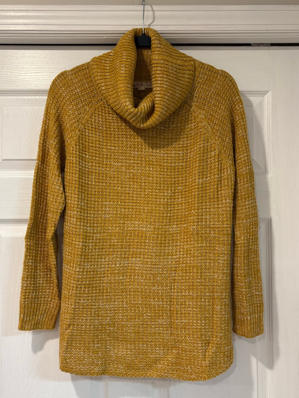 It's Our Time Mustard Cowl Neck Sweater